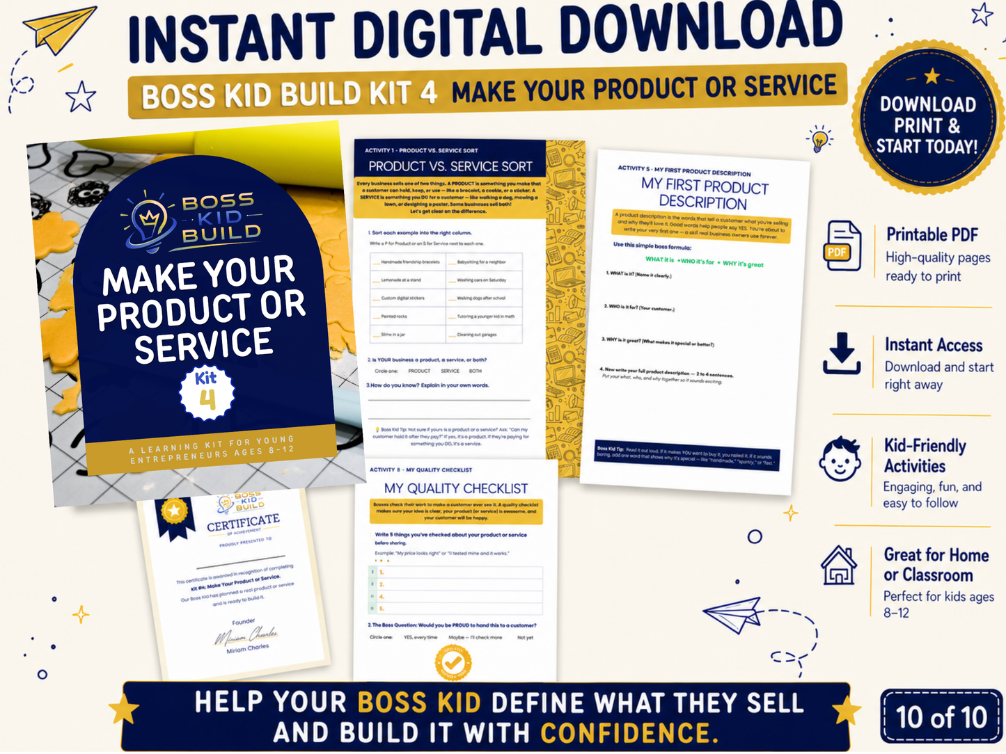 Boss Kid Build Kit #4: Make Your Product or Service - Digital Download