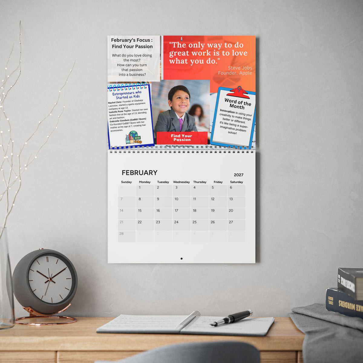 2027 Boss Kid Build Calendar: The Calendar for Future Moguls
