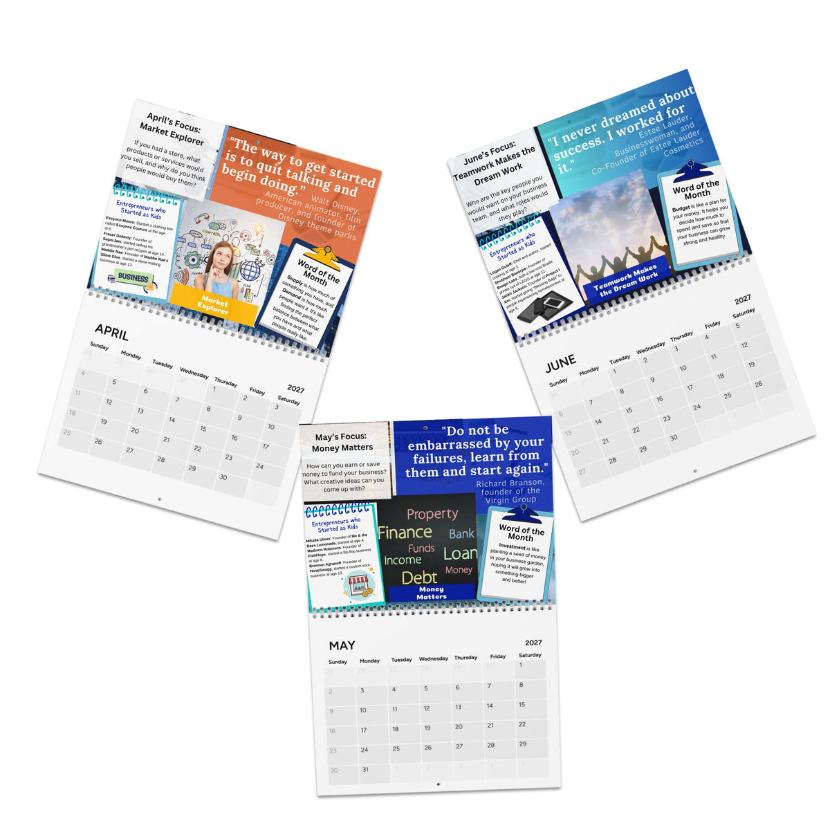 2027 Boss Kid Build Calendar: The Calendar for Future Moguls