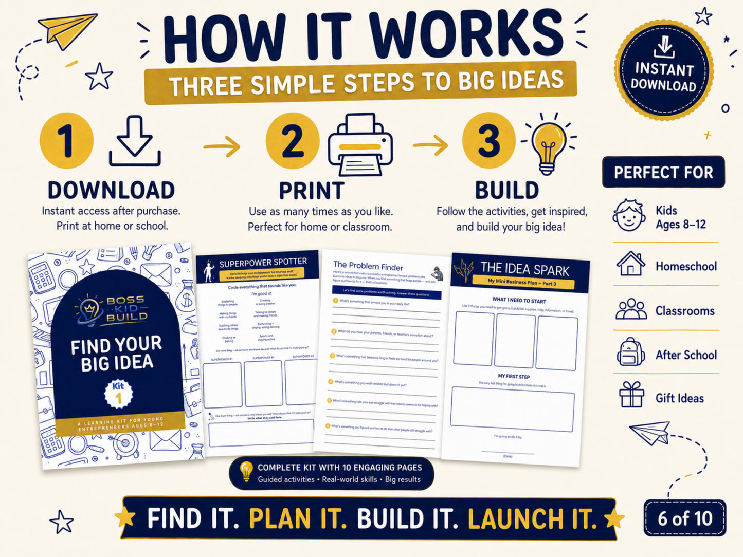 Boss Kid Build Kit #1:  Find Your Big Idea - Digital Download