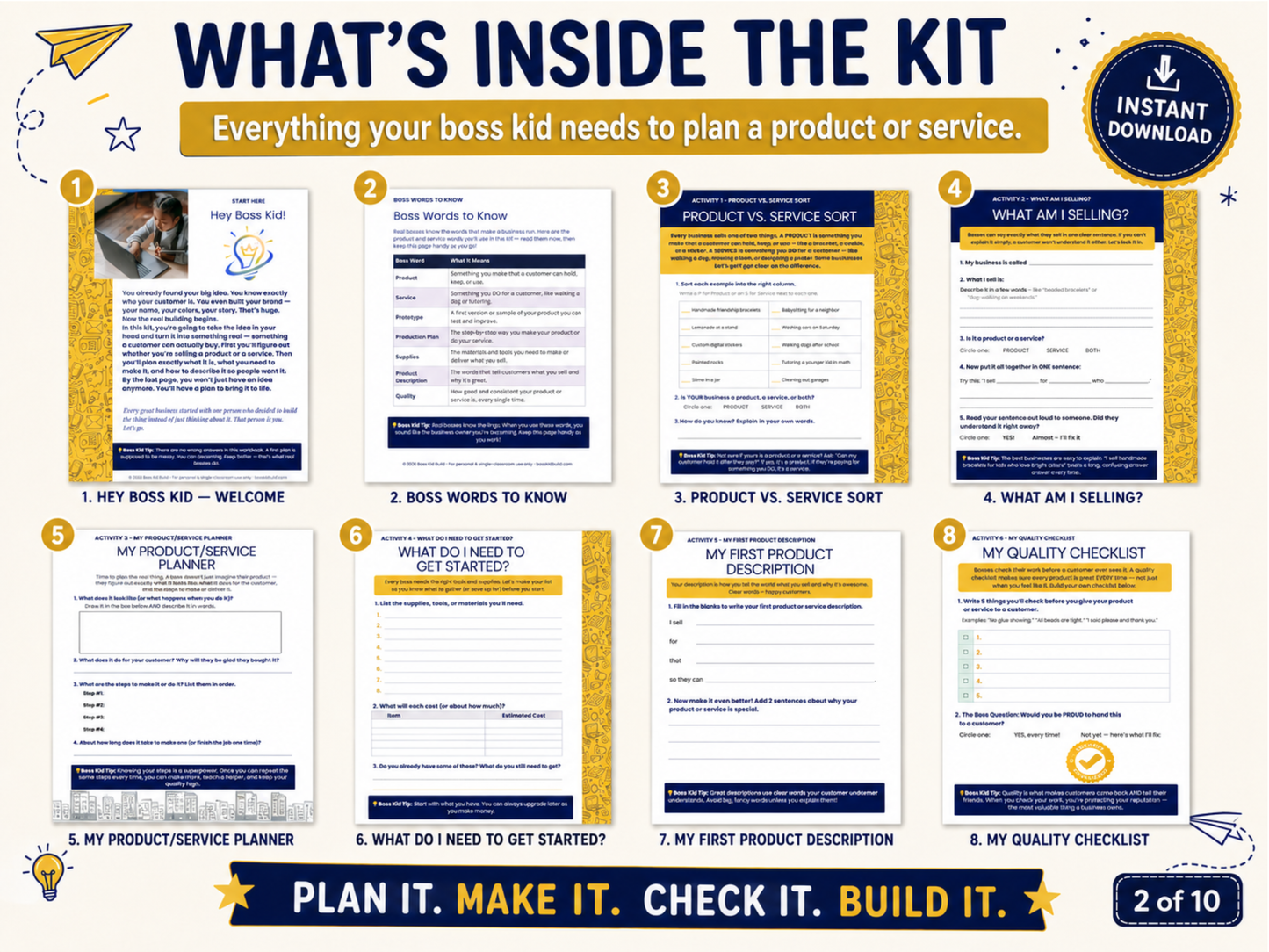 Boss Kid Build Kit #4: Make Your Product or Service - Digital Download