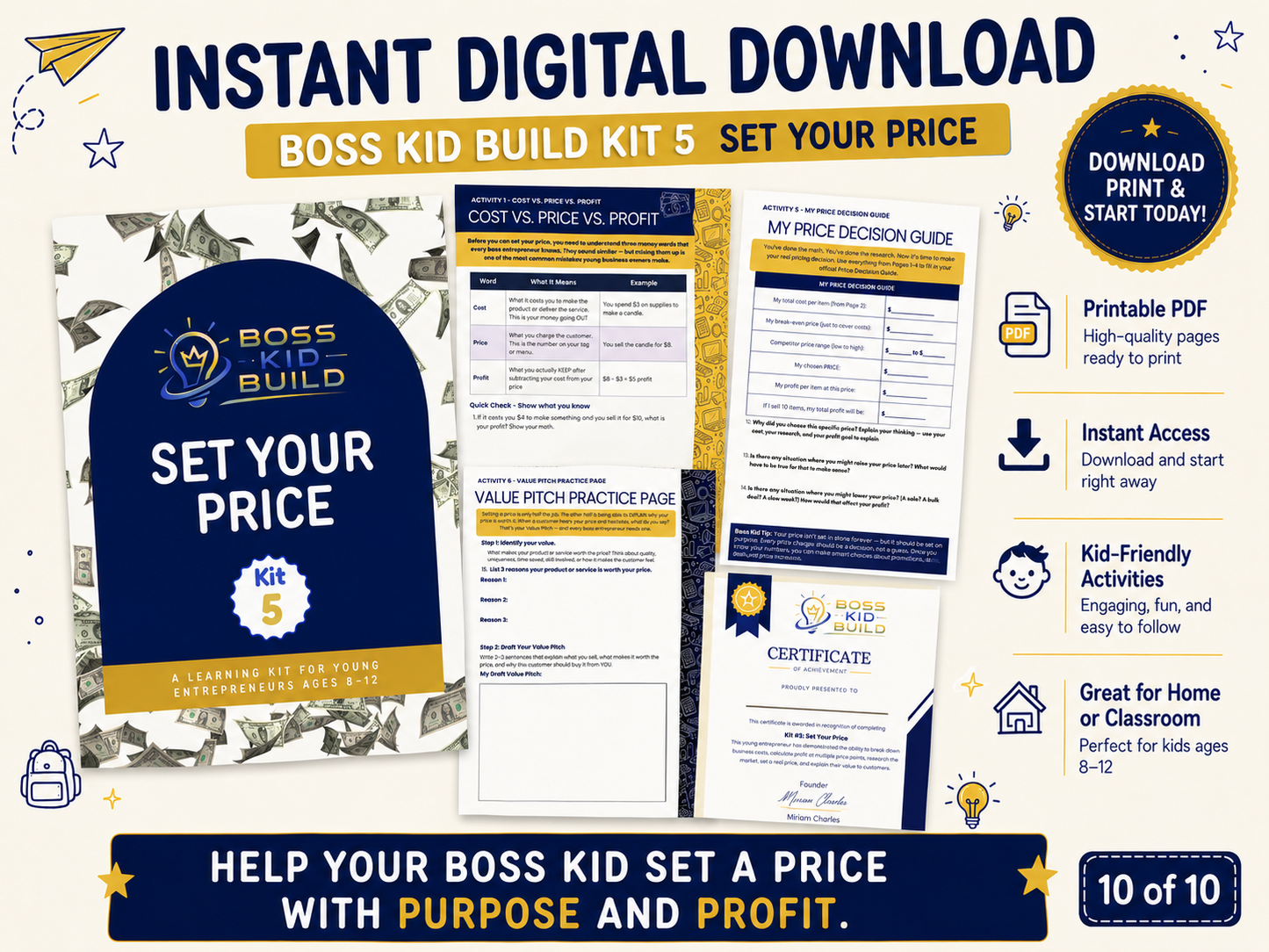 Boss Kid Build Kit #5: Set Your Price - Digital Download