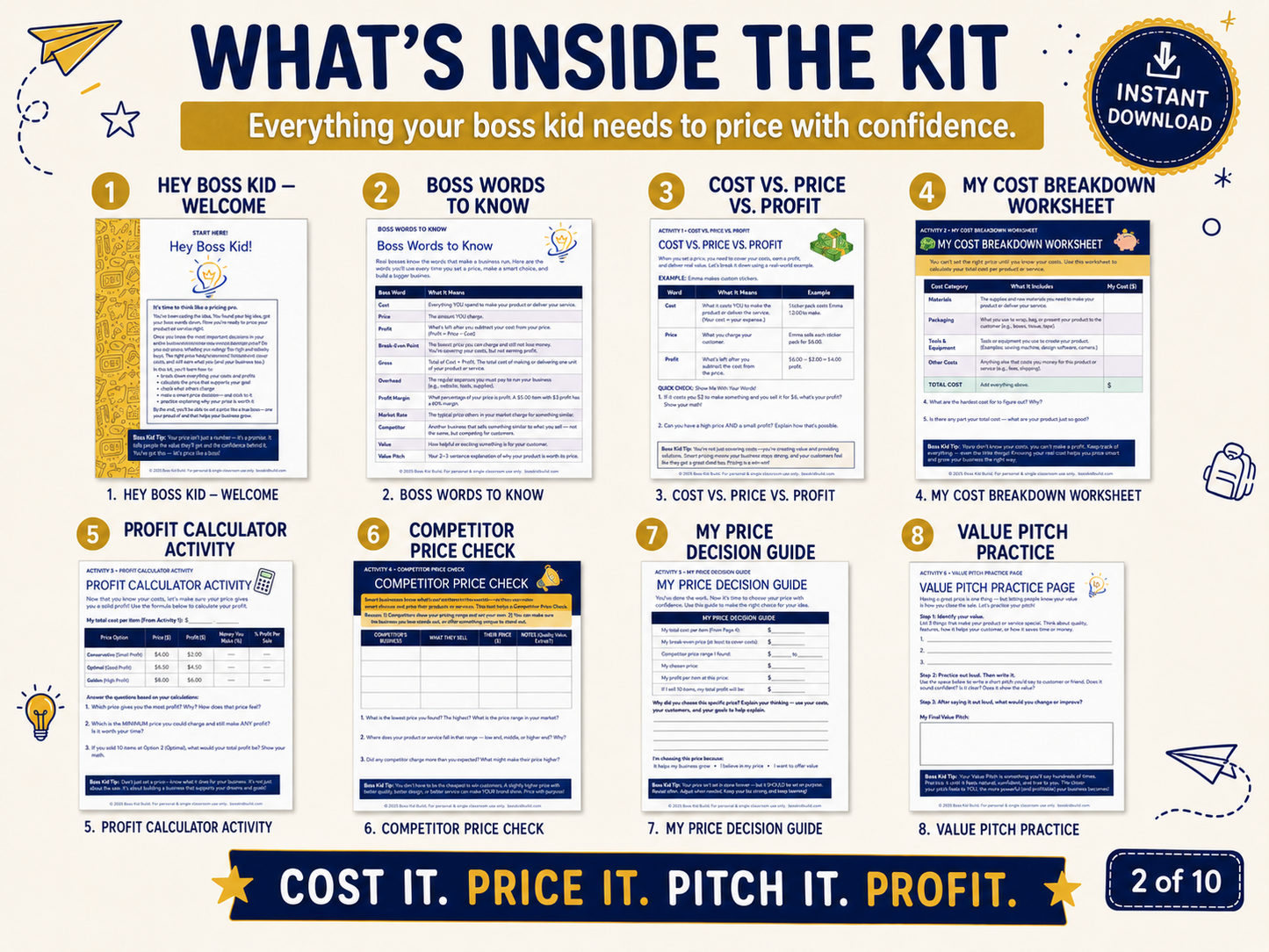 Boss Kid Build Kit #5: Set Your Price - Digital Download