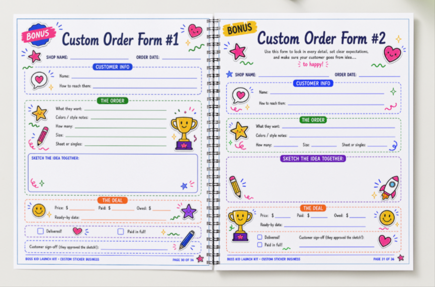 Custom Sticker Business - Launch Kit - Digital Download