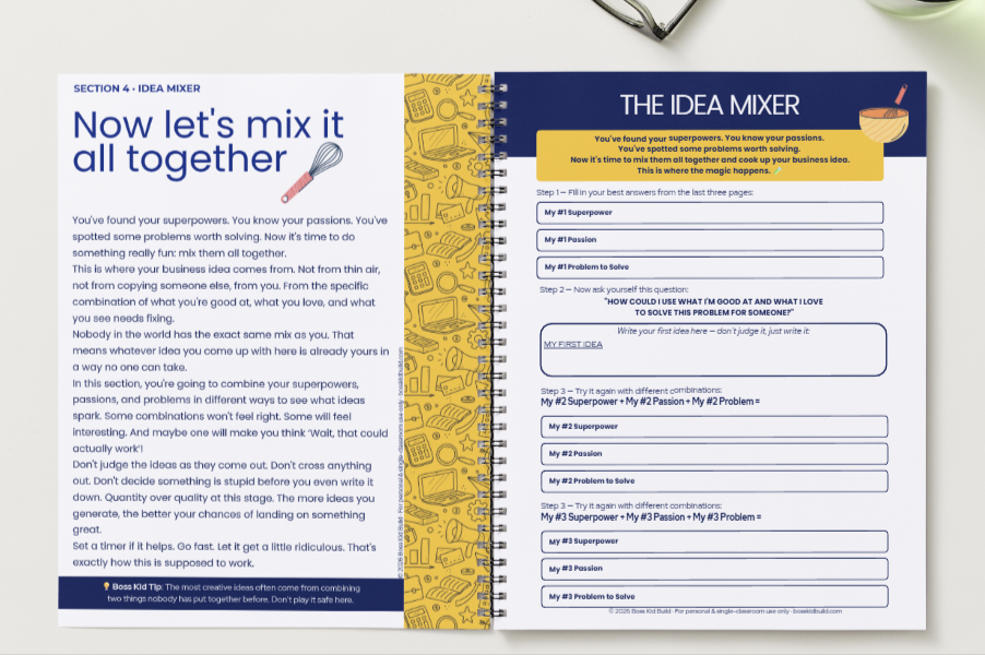 Boss Kid Build Kit #1:  Find Your Big Idea - Digital Download
