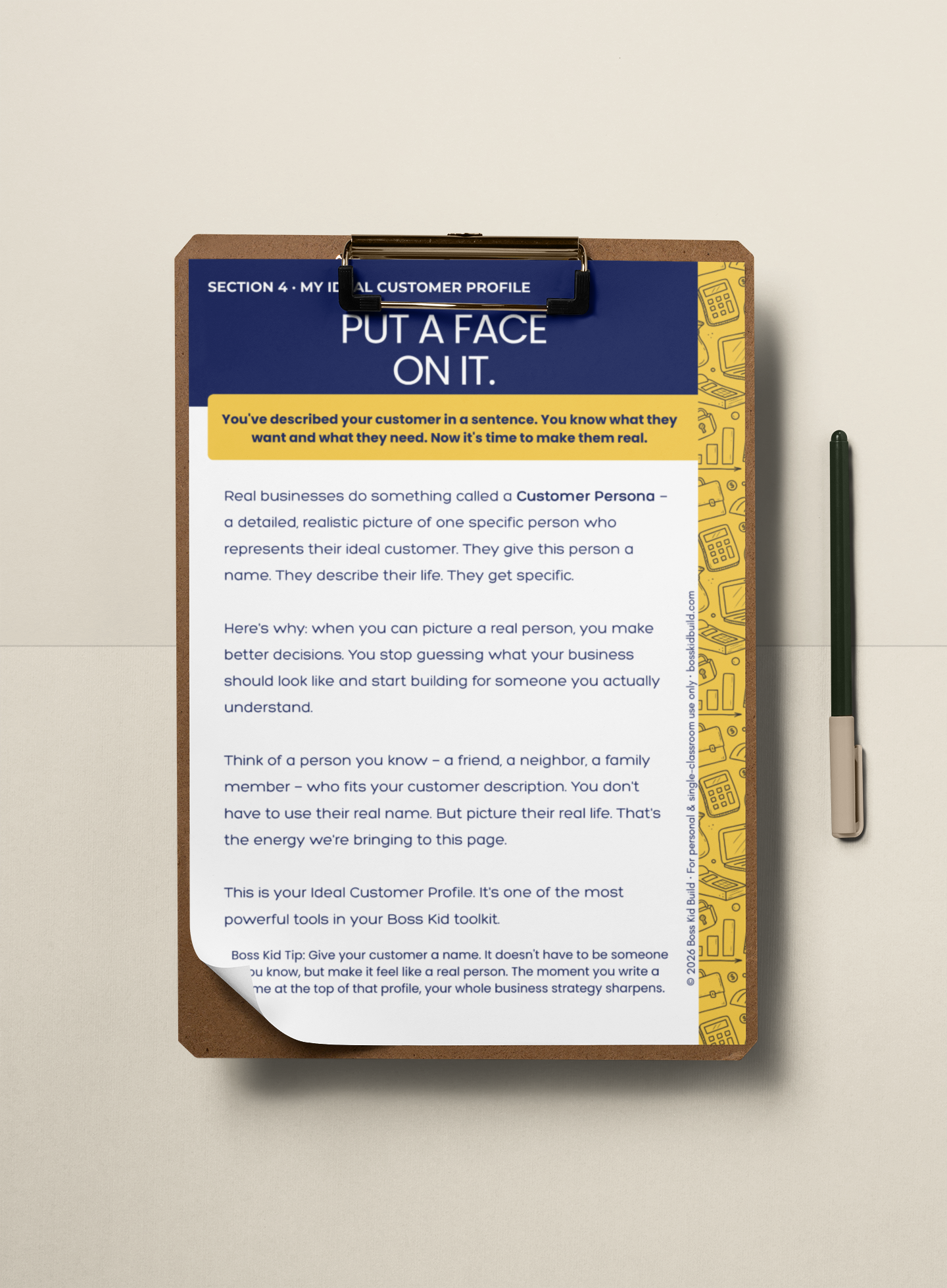 Boss Kid Build Kit #2:  Know Your Customer